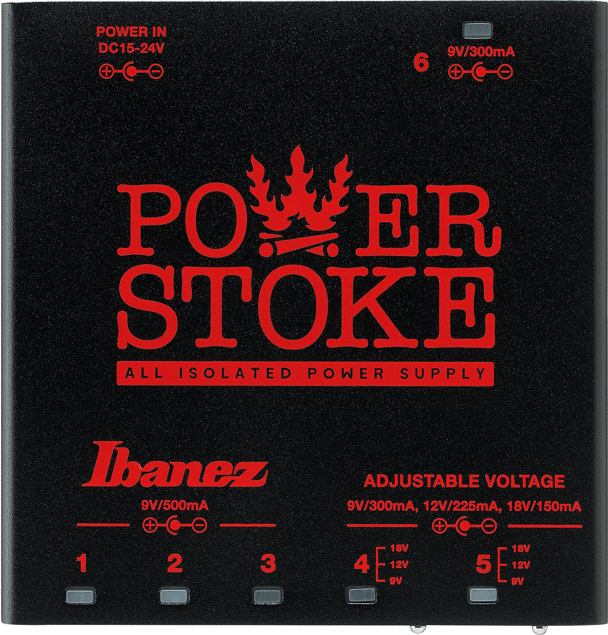 Ibanez Powerstroke Guitar Pedal Power Supply, New, Action Position Back