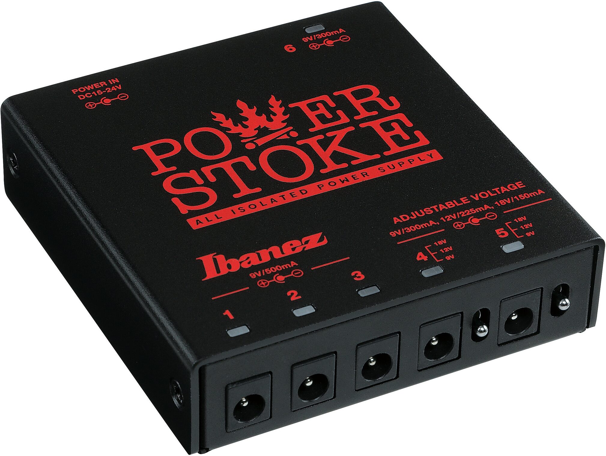 Ibanez Powerstroke Guitar Pedal Power Supply, New, Action Position Back