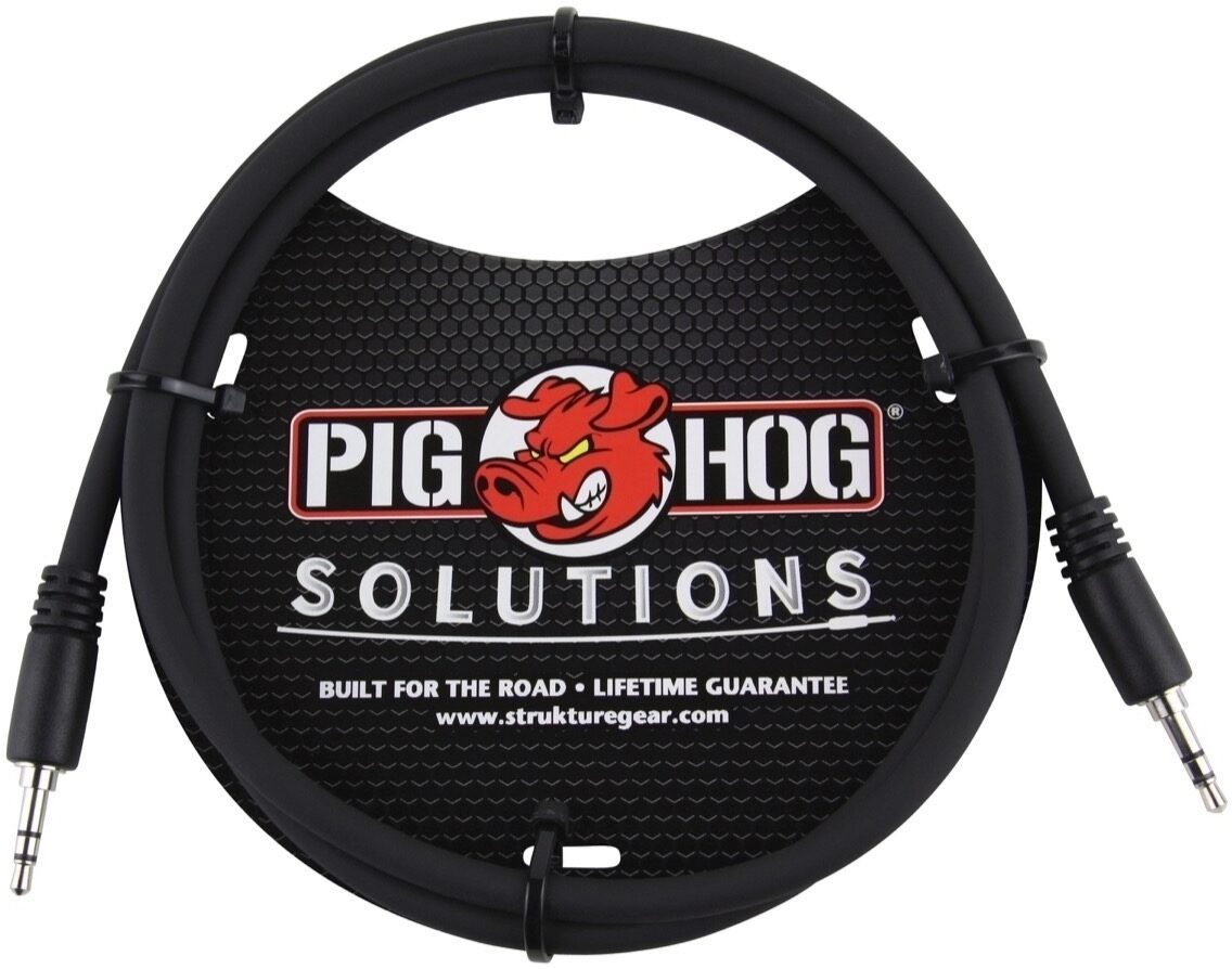Pig Hog 3.5mm TRS (Male) to 3.5mm TRS (Male) Cable, 3 foot, Main