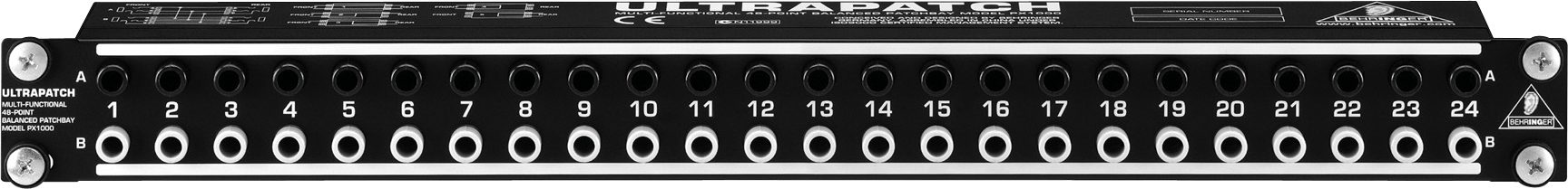 Behringer PX1000 48-Point Balanced Patch Bay, Main