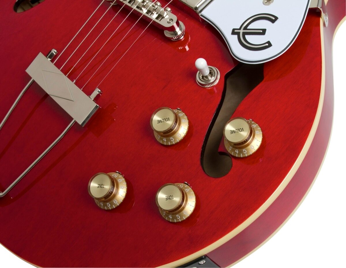 Epiphone Casino Coupe Electric Guitar, Cherry - Controls