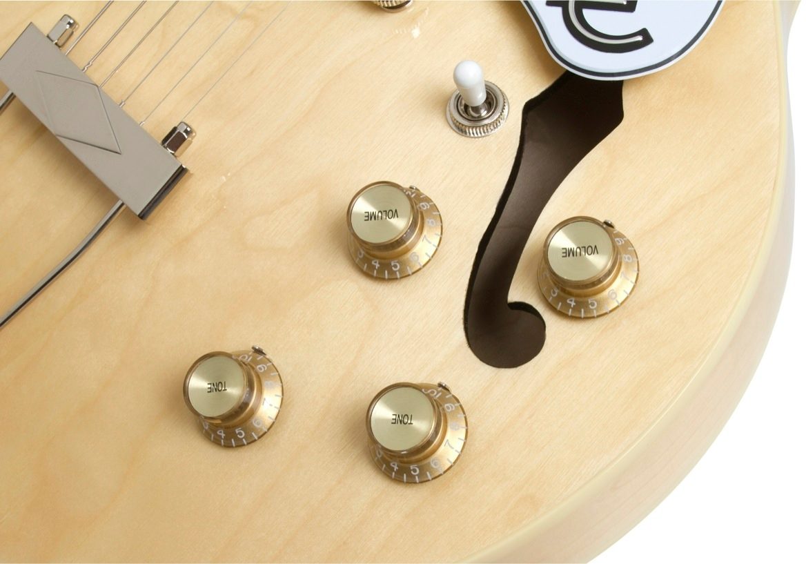 Epiphone Casino Coupe Electric Guitar, Natural - Controls