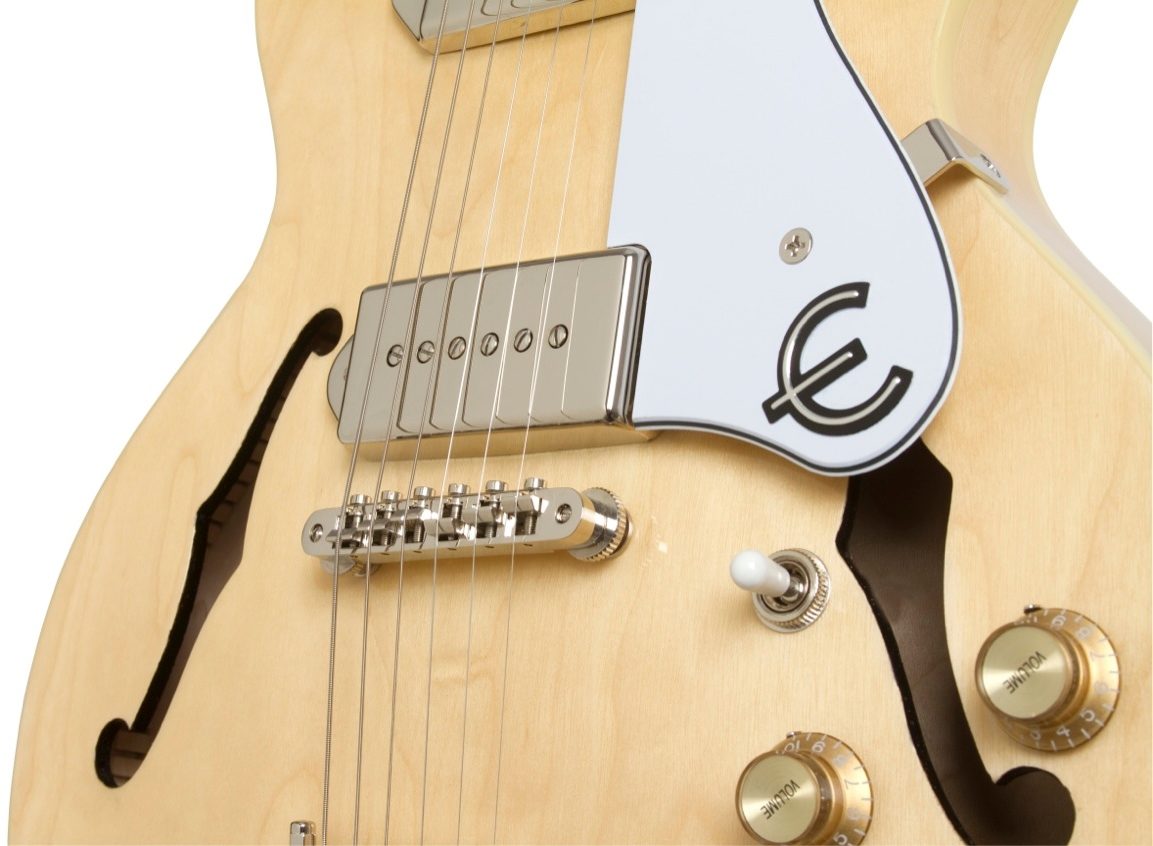 Epiphone Casino Coupe Electric Guitar, Natural - Bridge