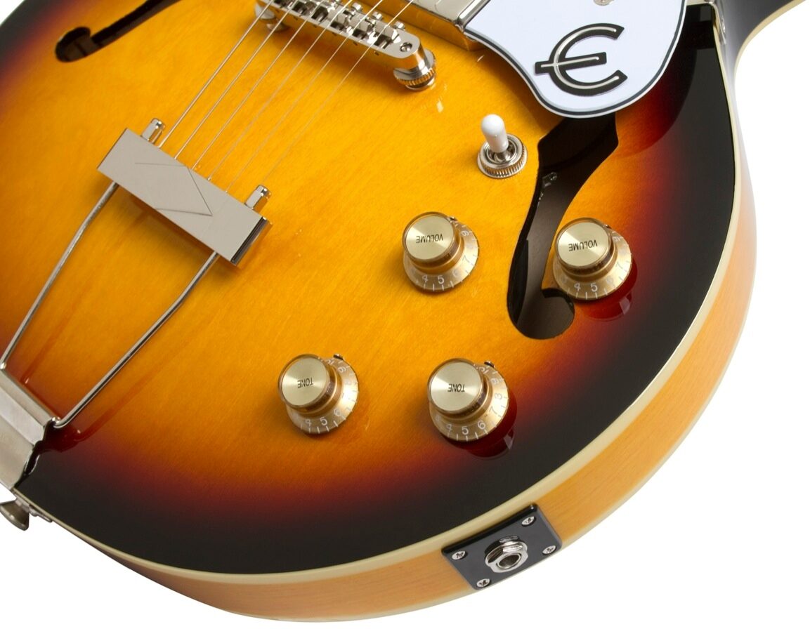 Epiphone Casino Coupe Electric Guitar, Vintage Sunburst - Controls