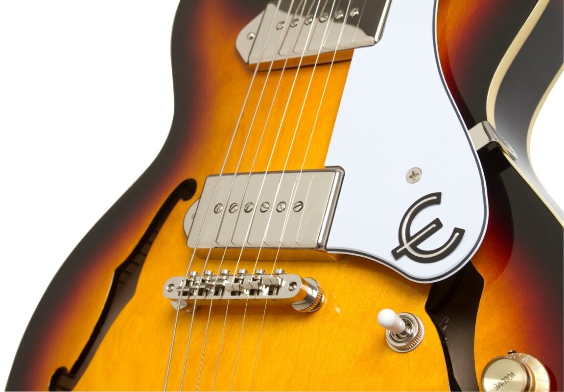 Epiphone Casino Coupe Electric Guitar, Vintage Sunburst - Bridge