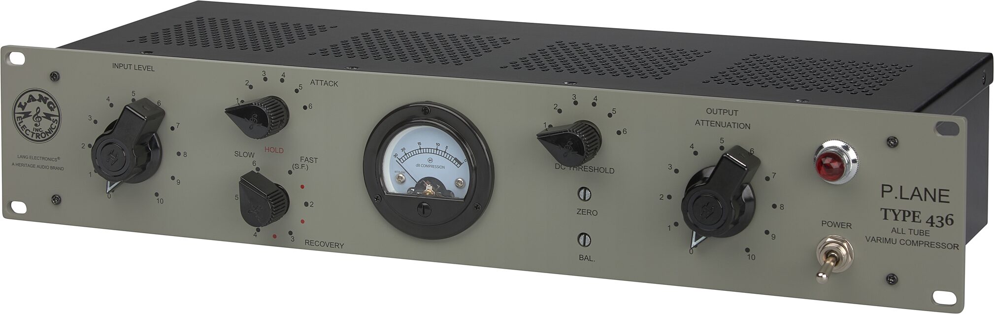 Heritage Audio & Lang Electronics P.LANE TYPE 436 All-Tube Compressor, New, Action Position Back