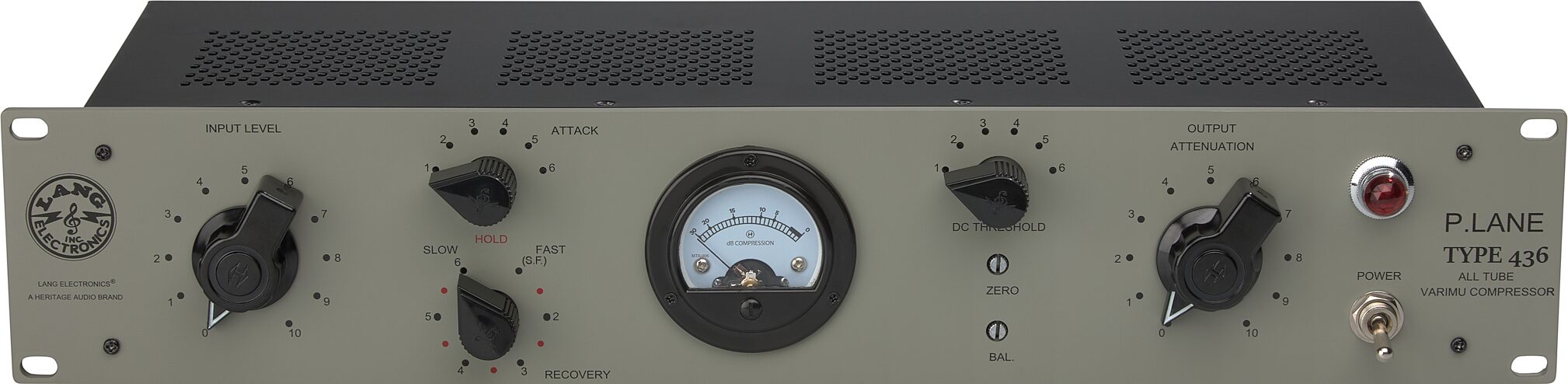 Heritage Audio & Lang Electronics P.LANE TYPE 436 All-Tube Compressor, New, Action Position Back