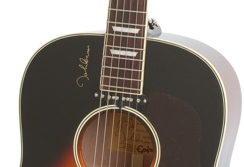 John Lennon “Give Peace a Chance” Mini Acoustic Guitar Replica - Fab Four