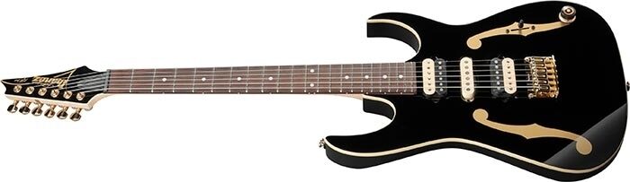Ibanez PGM50 Paul Gilbert Premium Electric Guitar (with Gig Bag), Black, Action Position Back