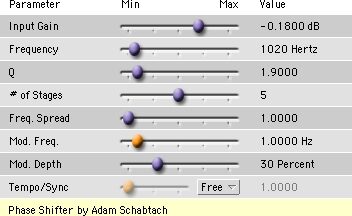 Cycling '74 Pluggo 3.1 VST MAS RTAS (Macintosh), Filters - Phase Shift