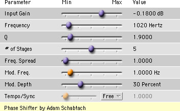 Cycling '74 Pluggo 3.1 VST MAS RTAS (Macintosh), Filters - Phase Shift