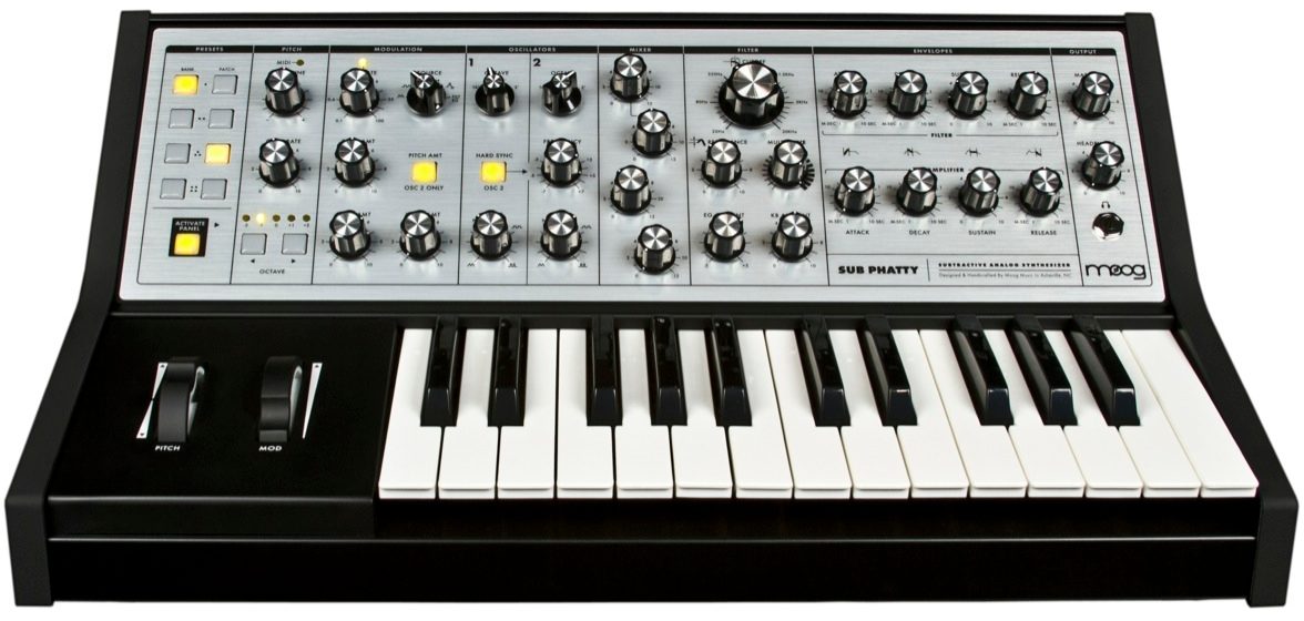 Moog Music Sub Phatty Analog Synthesizer Keyboard, 25-Key