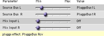 Cycling '74 Pluggo 3.1 VST MAS RTAS (Macintosh), Audio Routing - PluggoBus Rcv