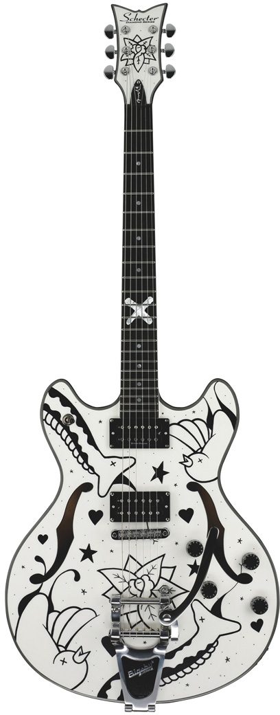 Schecter Porl Thompson Corsair Electric Guitar, Tattoo