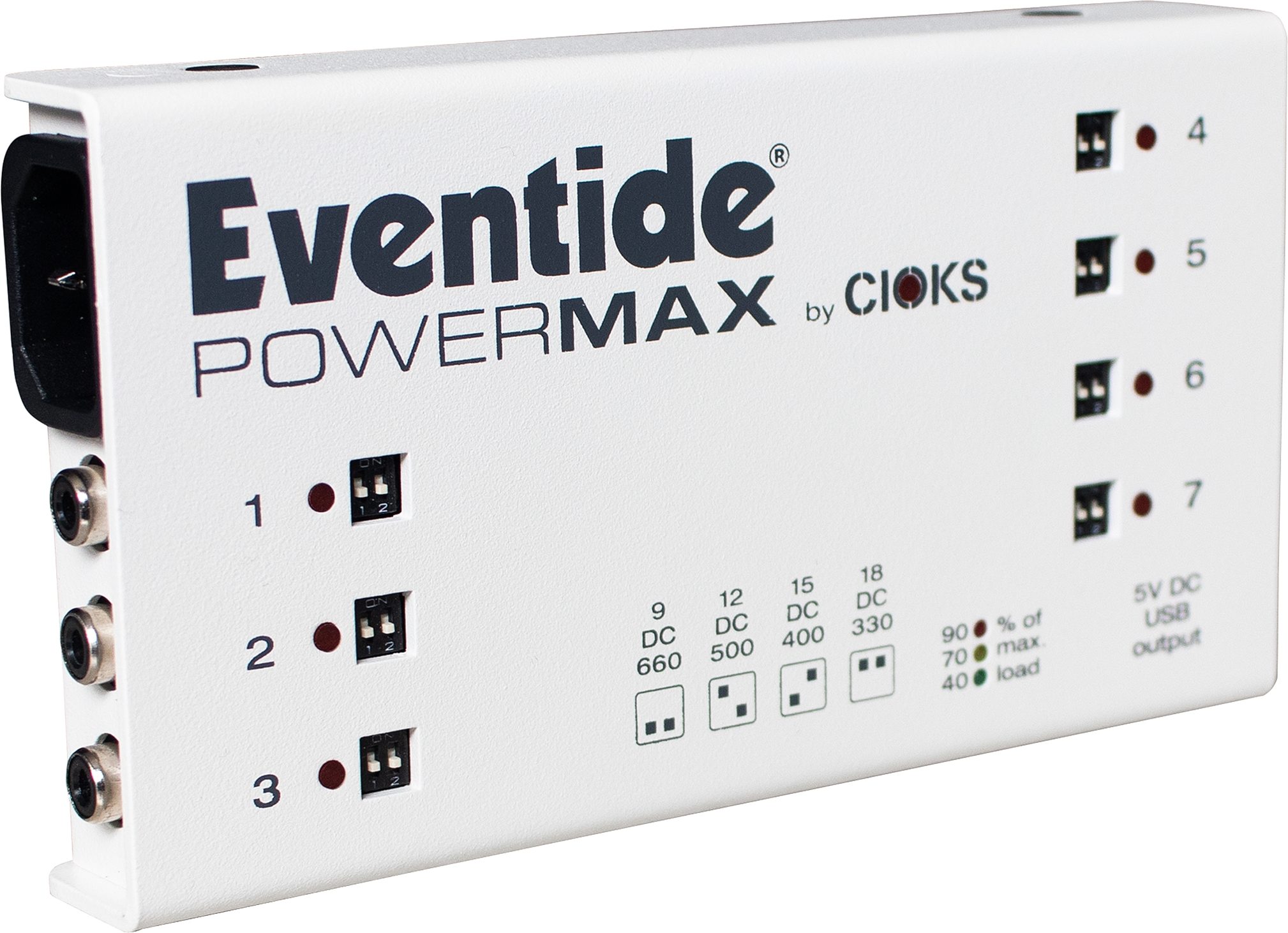 Eventide PowerMax by Cioks Power Supply, Action Position Back