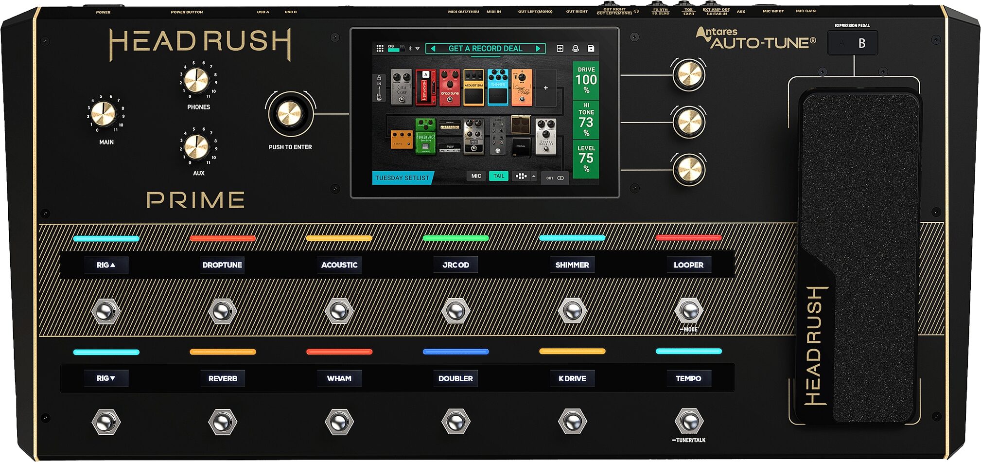 HeadRush Prime Amp Modeler and Vocal Processor Multi-Effects Pedal, New, Main
