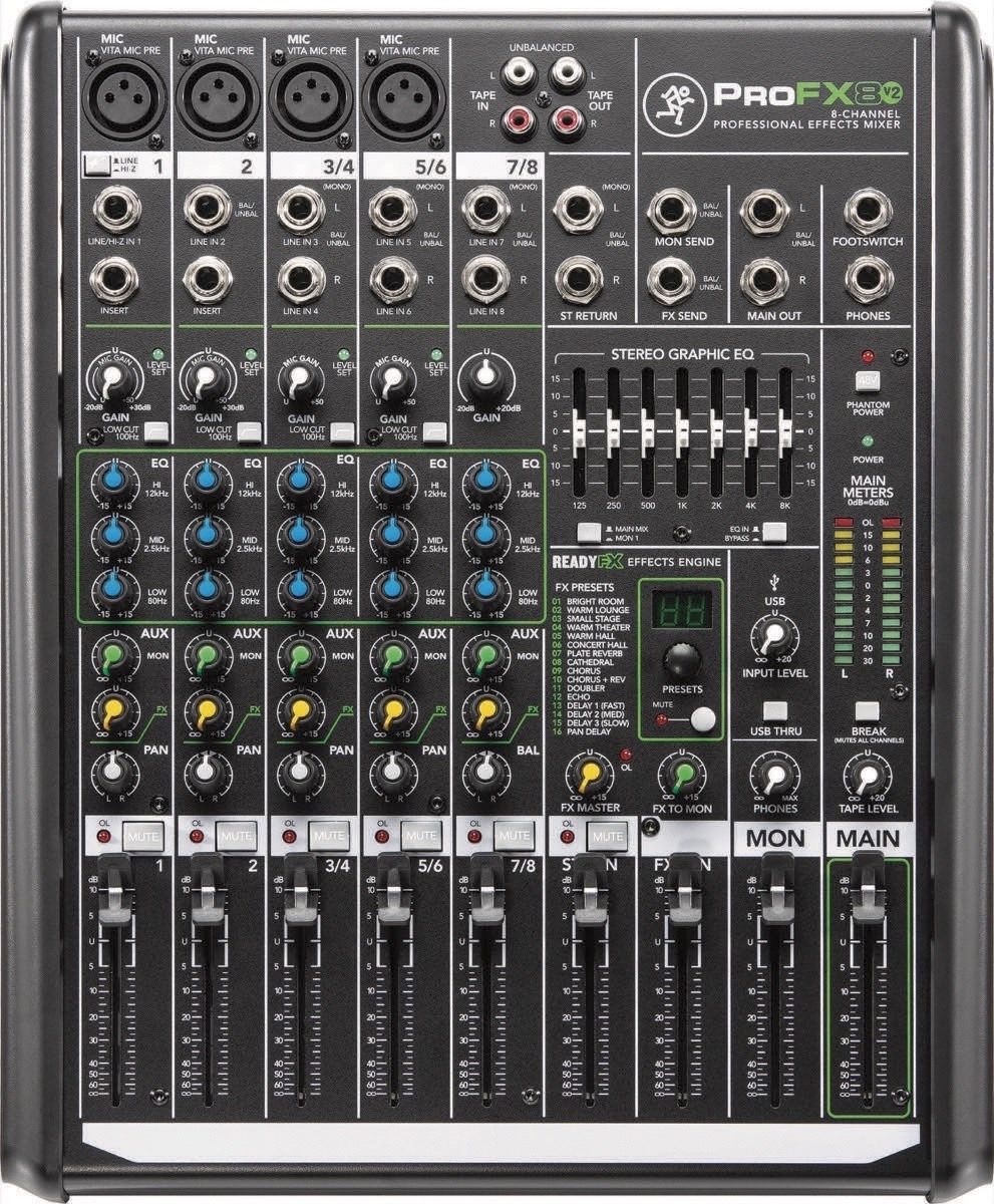 Mackie ProFX8 v2 USB Mixer with FX, 8-Channel | zZounds