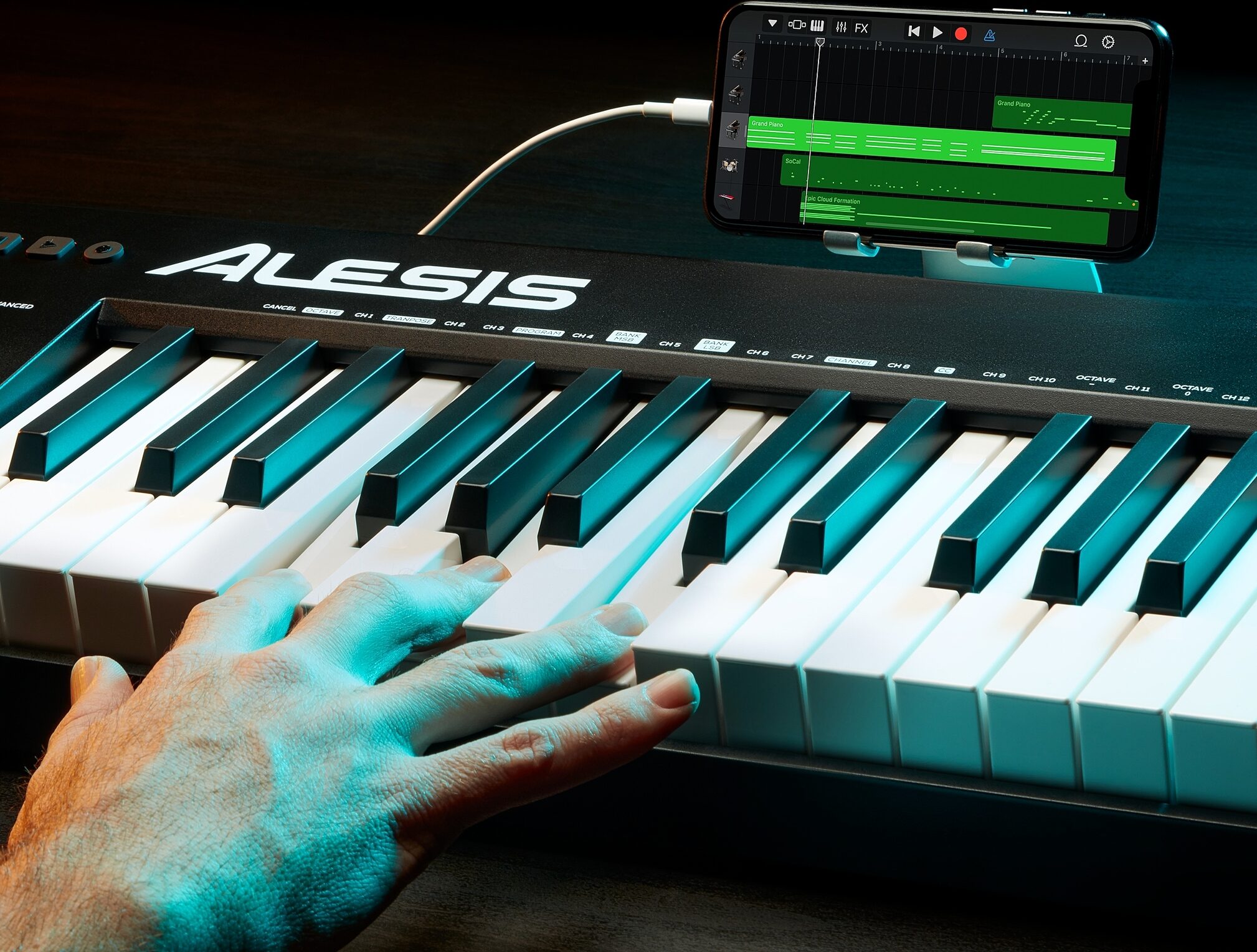 alesis q88 dimensions