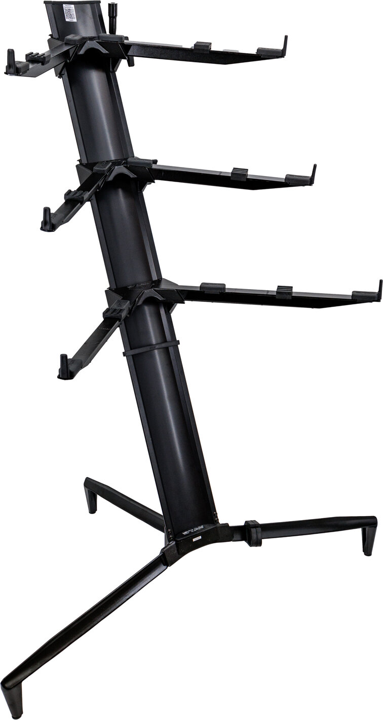 Quik Lok by Stay Music Tower 3-Tier Keyboard Stand, Black, Action Position Back