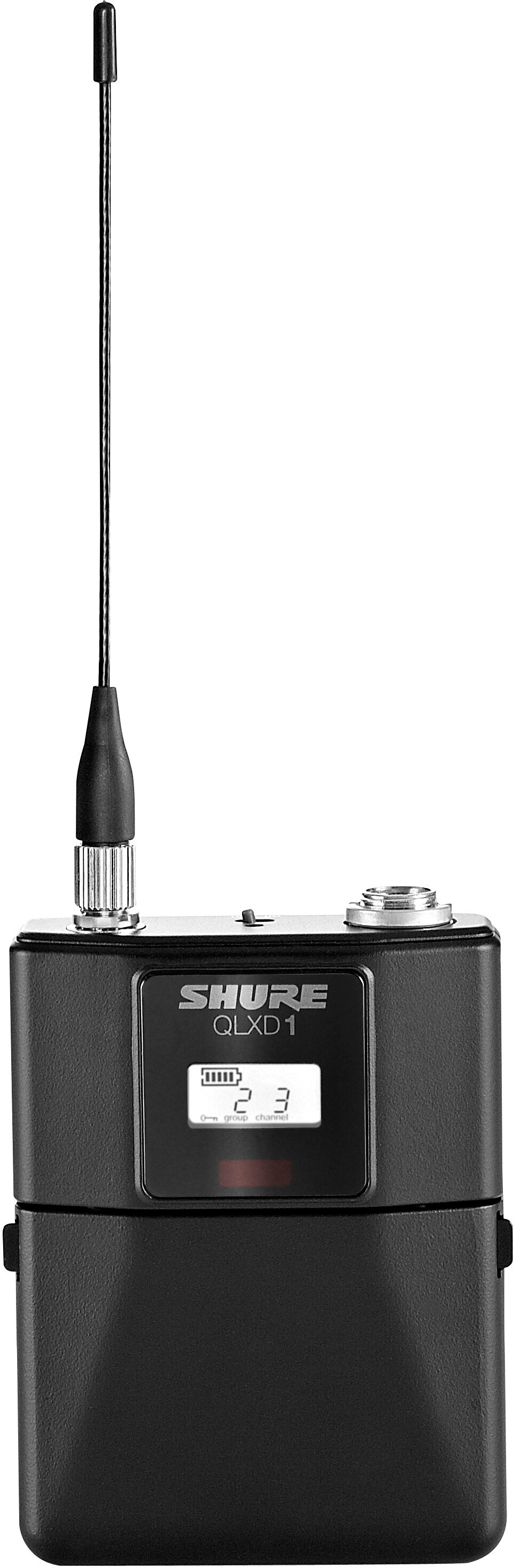 Shure QLXD14/84 Wireless System with WL184 Lavalier Microphone, Detail Front