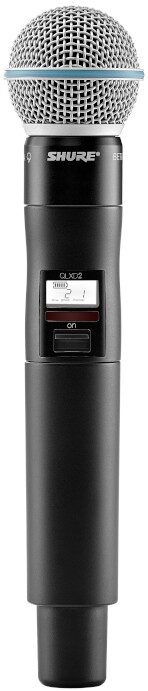 Shure QLXD2/B58 Handheld Wireless Transmitter with Beta 58 Microphone Capsule, Band H50 (534 - 598 MHz), Main