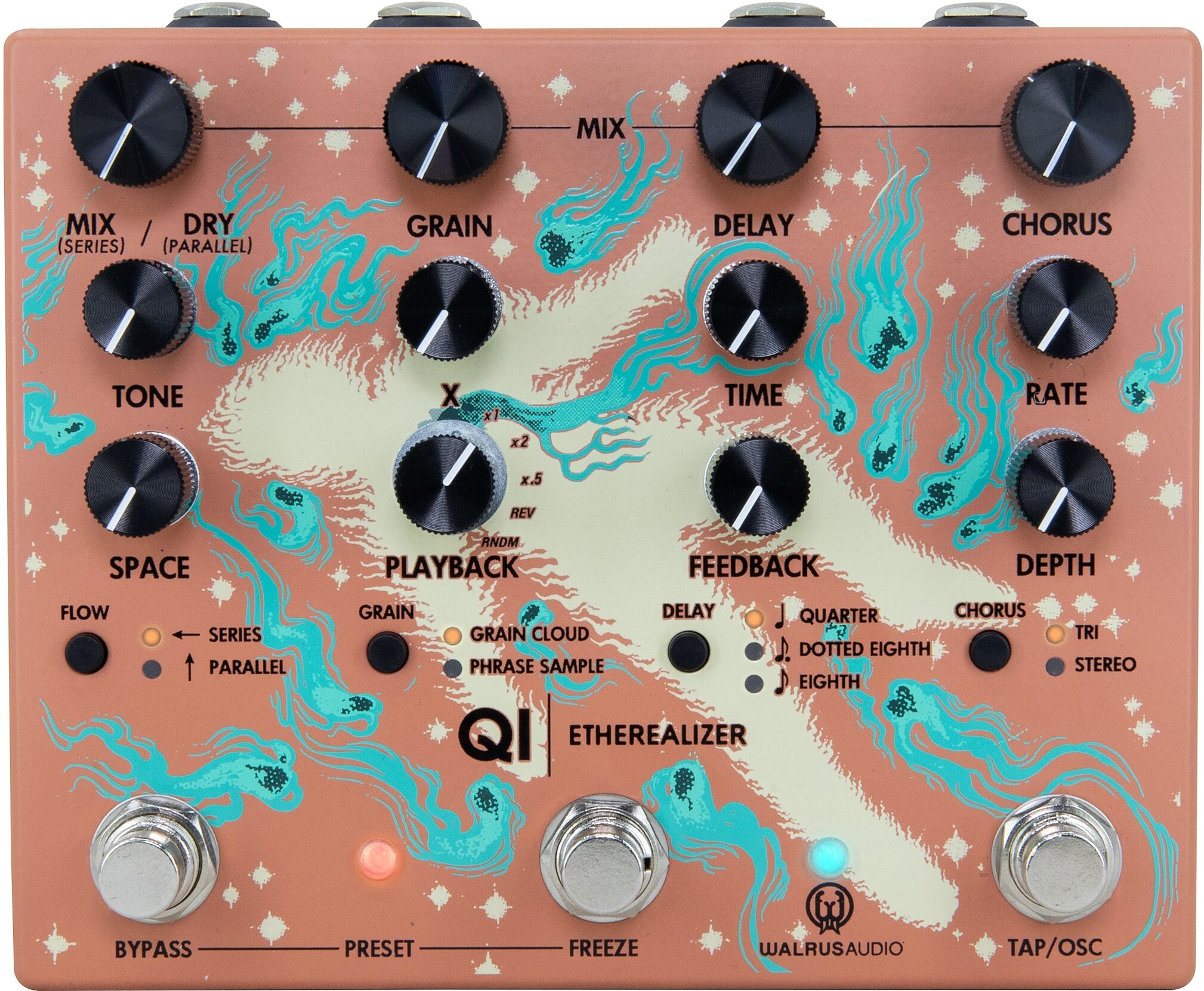 Walrus Audio Qi Etherealizer Pedal, Terracotta, nolabel