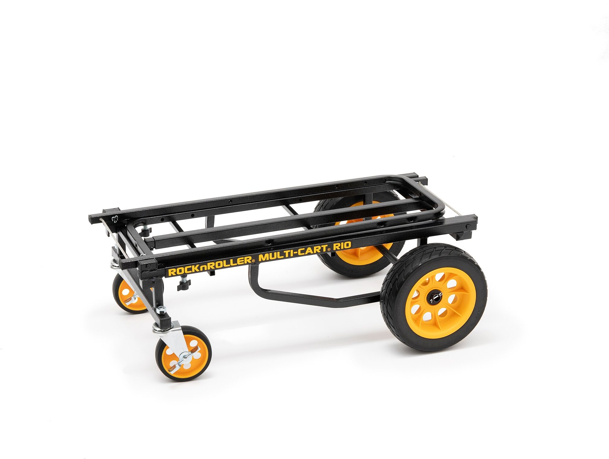 RocknRoller Multi-Cart Equipment Cart with R-Trac Wheels, R10RT, Open Box (Like New), Action Position Back