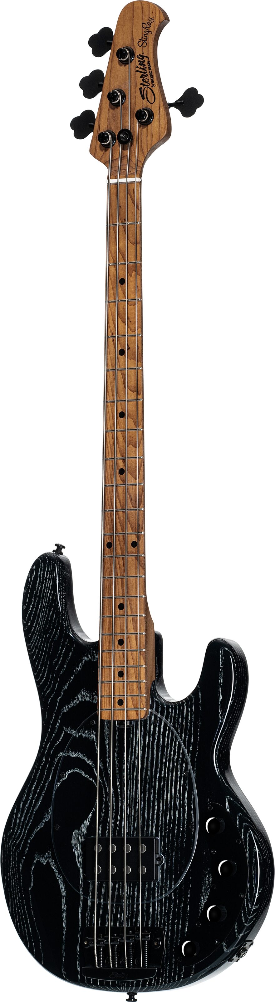 Sterling RAY343ASH Electric Bass (with Gig Bag), Action Position Back