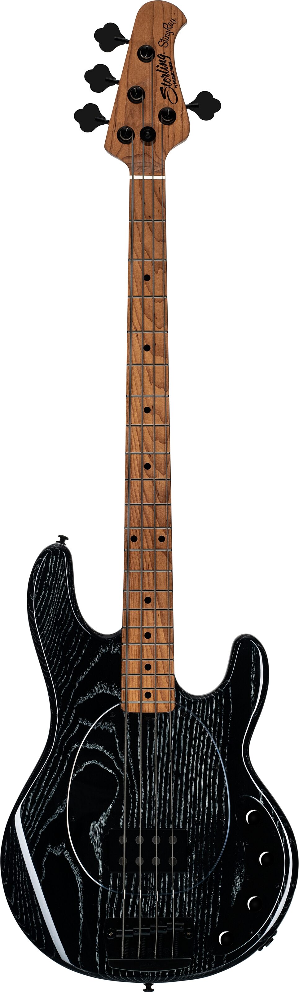 Sterling RAY343ASH Electric Bass (with Gig Bag), Action Position Back