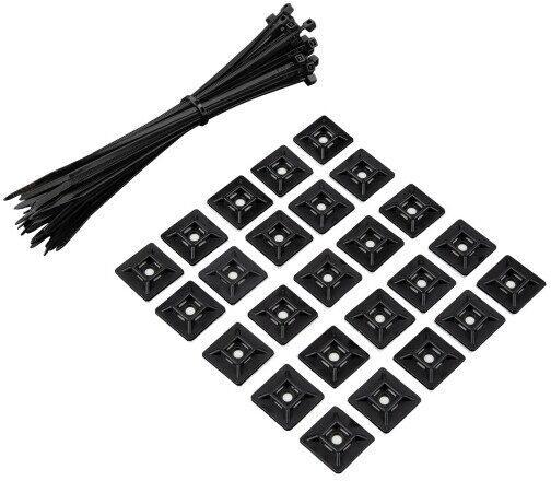 Rockboard Cable Set, 50 CableTies and 25 Holders, Action Position Back