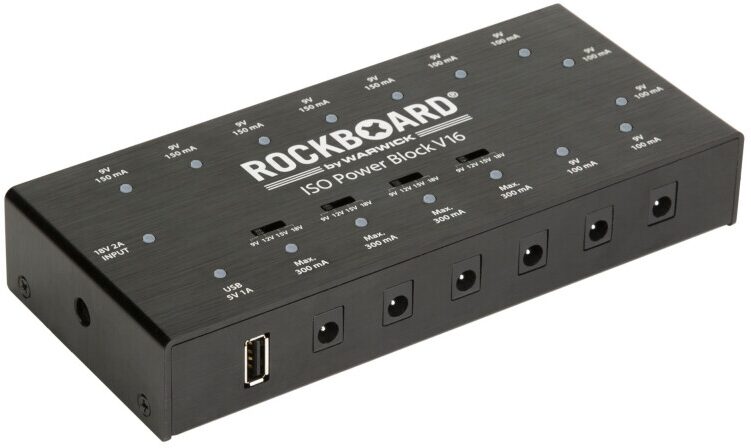 RockBoard ISO Power Block V16 Isolated Multi-Power Supply, New, Action Position Back