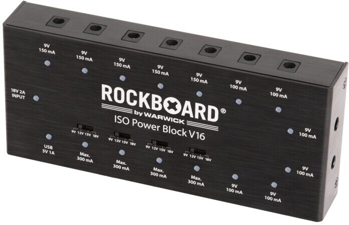 RockBoard ISO Power Block V16 Isolated Multi-Power Supply, New, Action Position Back