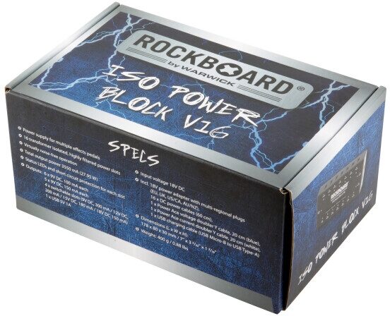 RockBoard ISO Power Block V16 Isolated Multi-Power Supply, New, Action Position Back