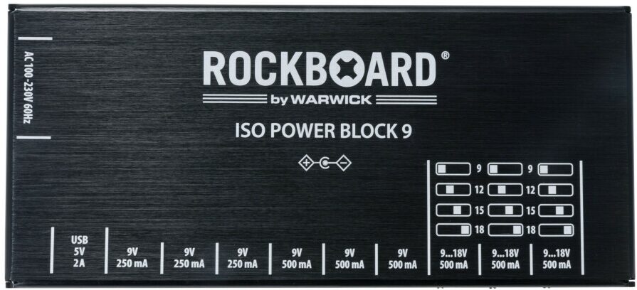 RockBoard ISO Power Block 9 IEC Isolated Multi-Power Supply, New, Action Position Back