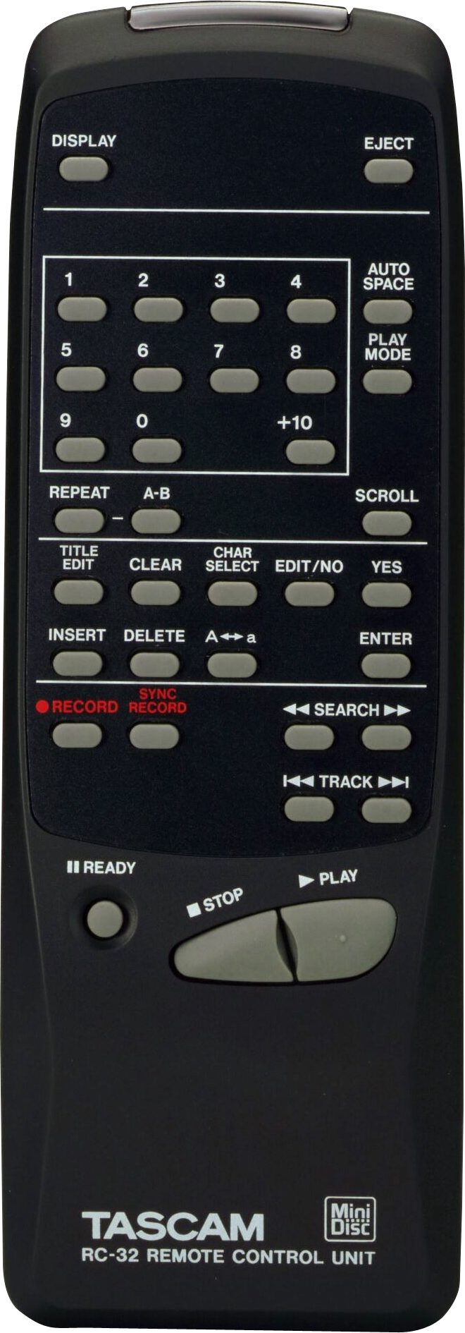 TASCAM MD350 MiniDisc Recorder/Player, Remote
