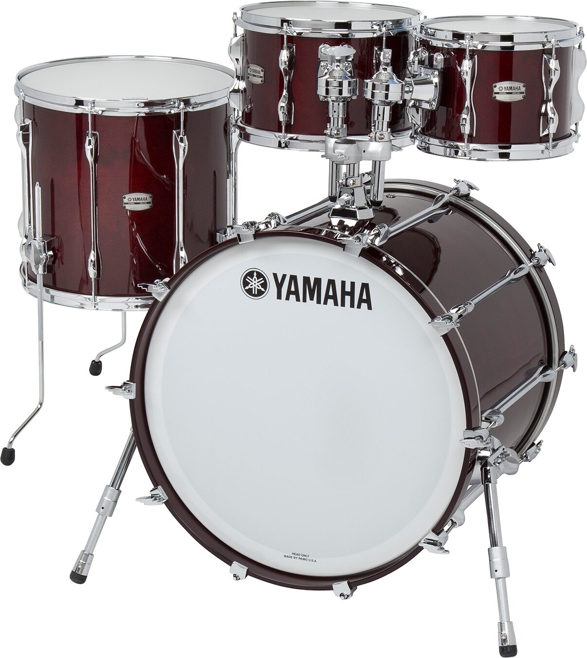 Yamaha RC2F40J Recording Custom Drum Shell Kit, 4-Piece, Classic Walnut, Action Position Back
