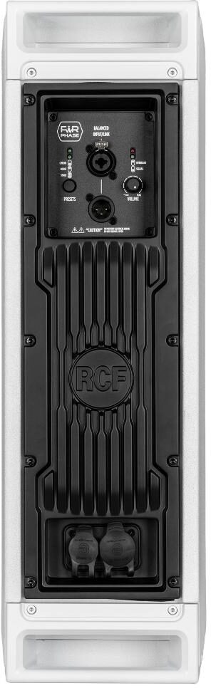 RCF NXL 14-A Compact Active 2-Way Point Source Speaker (2100 Watts), White, Action Position Back