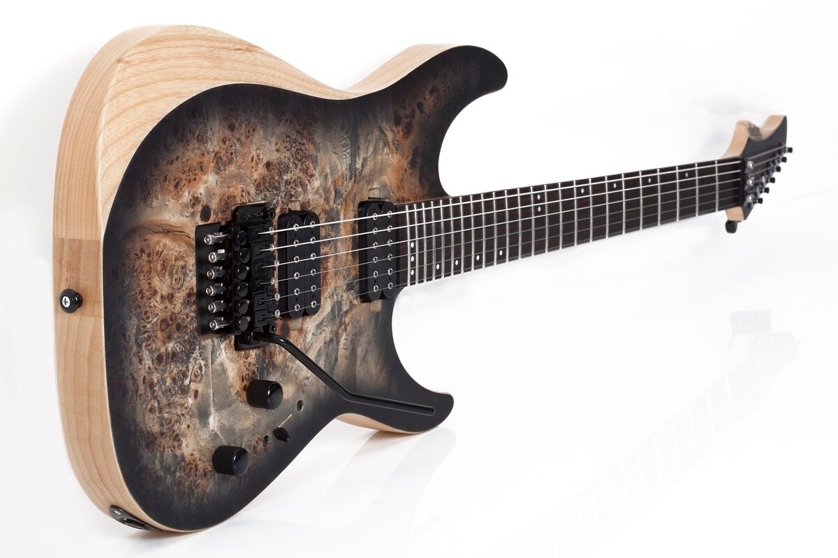 Schecter Reaper 6FR Electric Guitar, Charcoal Burst, Open Box (Very Good), View