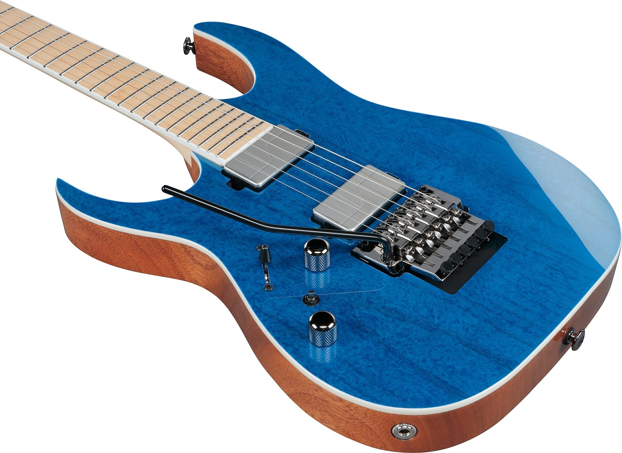 Ibanez RG5120ML Prestige Electric Guitar (with Case), Frozen Ocean, Action Position Back