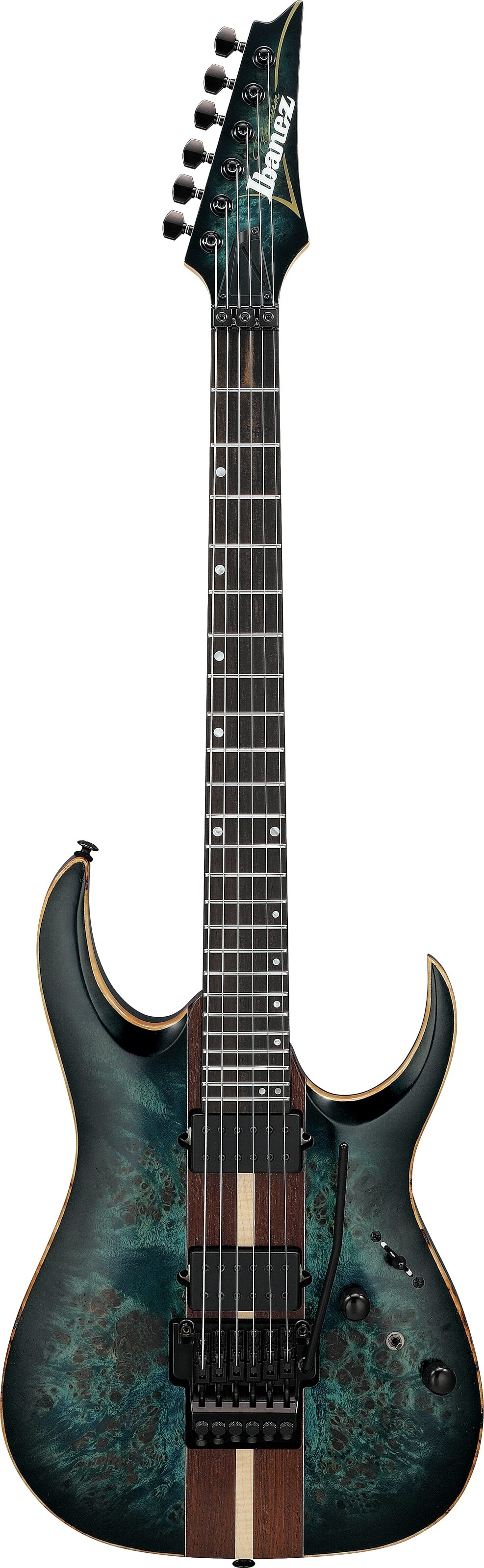 Ibanez RGA20P1PB Premium Electric Guitar (with Gig Bag), Cosmic Blue Burst, Action Position Back