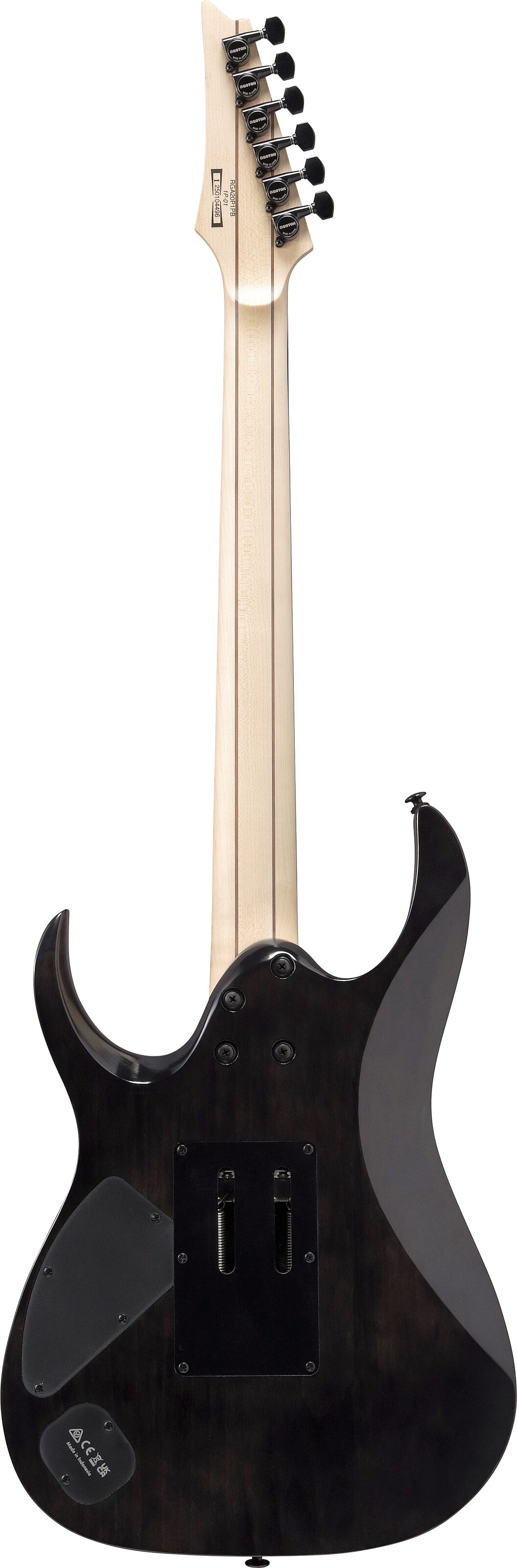 Ibanez RGA20P1PB Premium Electric Guitar (with Gig Bag), Cosmic Blue Burst, Action Position Back