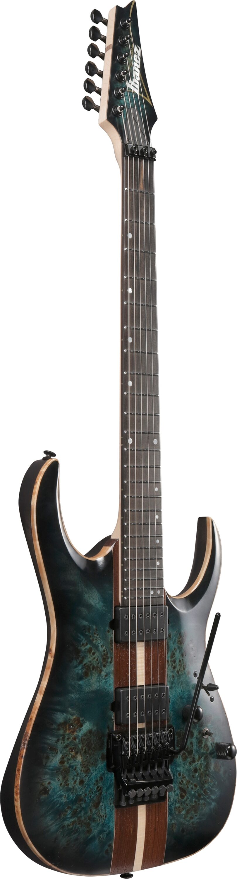 Ibanez RGA20P1PB Premium Electric Guitar (with Gig Bag), Cosmic Blue Burst, Action Position Back