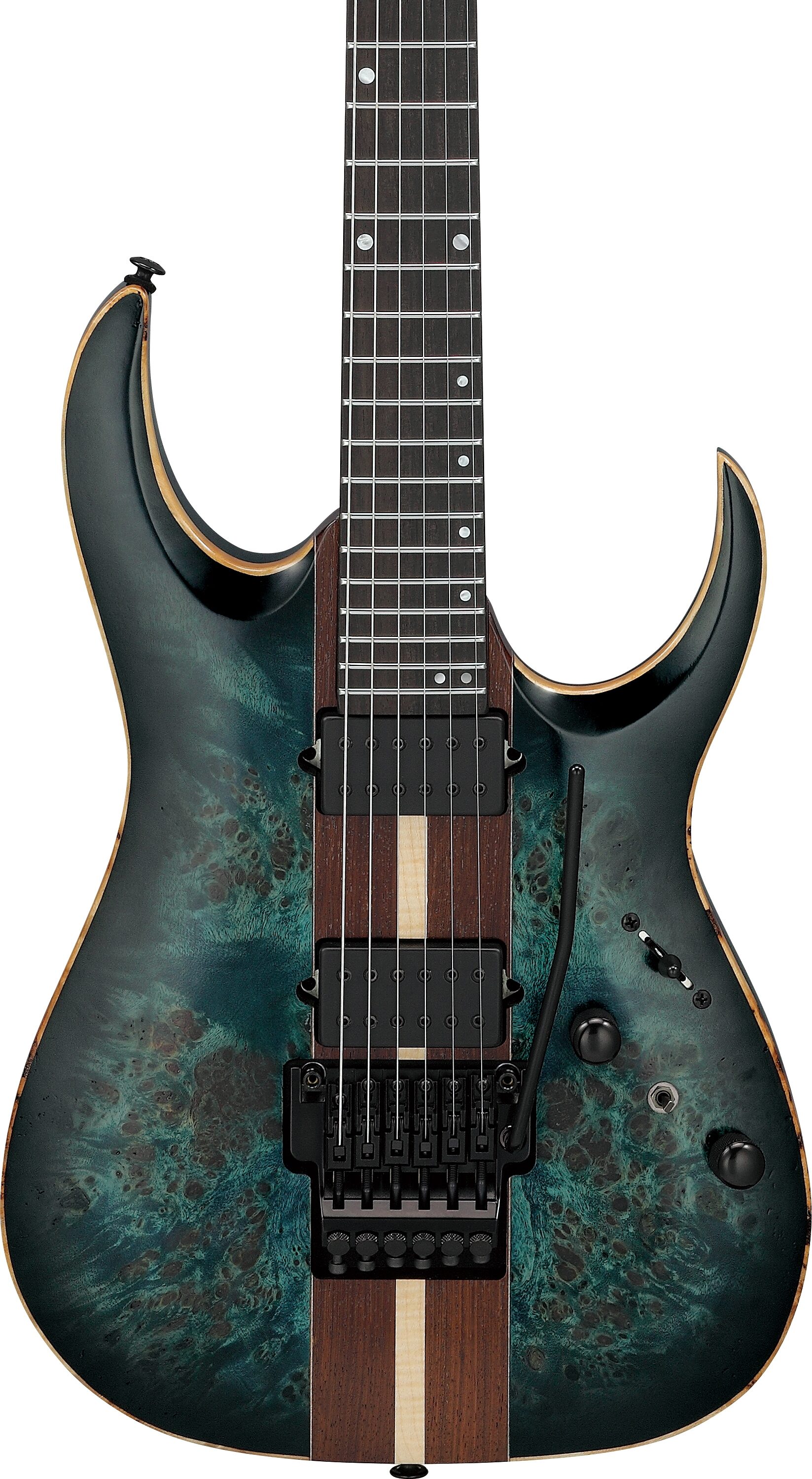 Ibanez RGA20P1PB Premium Electric Guitar (with Gig Bag), Cosmic Blue Burst, Action Position Back
