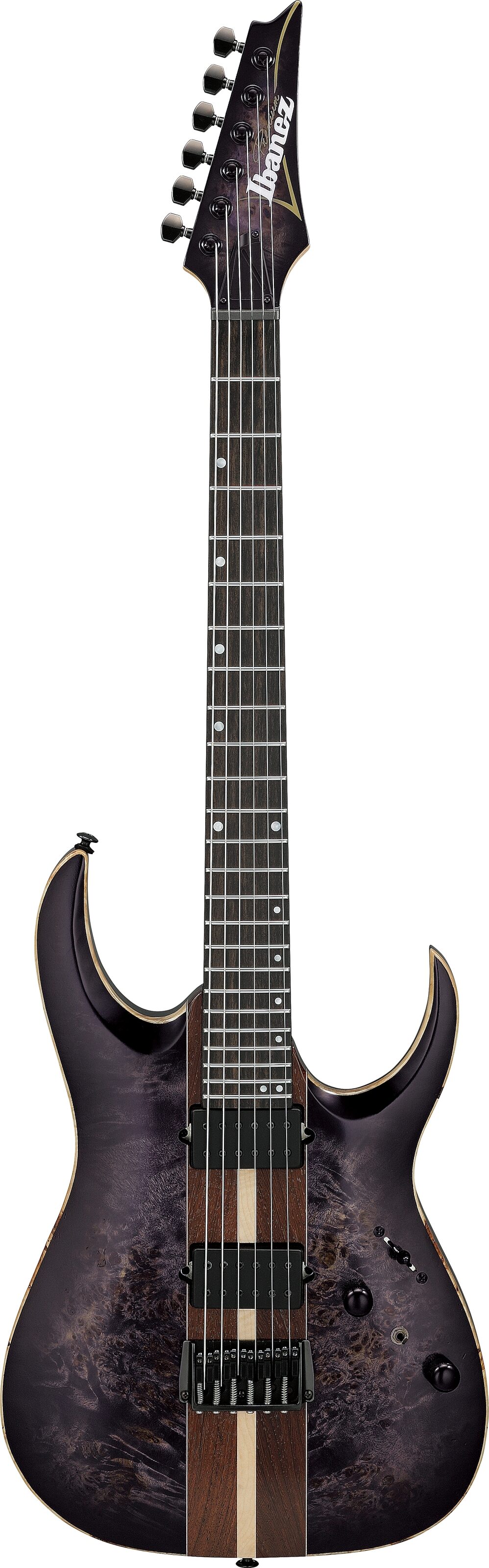 Ibanez RGA21P1PB Premium Electric Guitar (with Gig Bag), Deep Twilight Burst, Action Position Back
