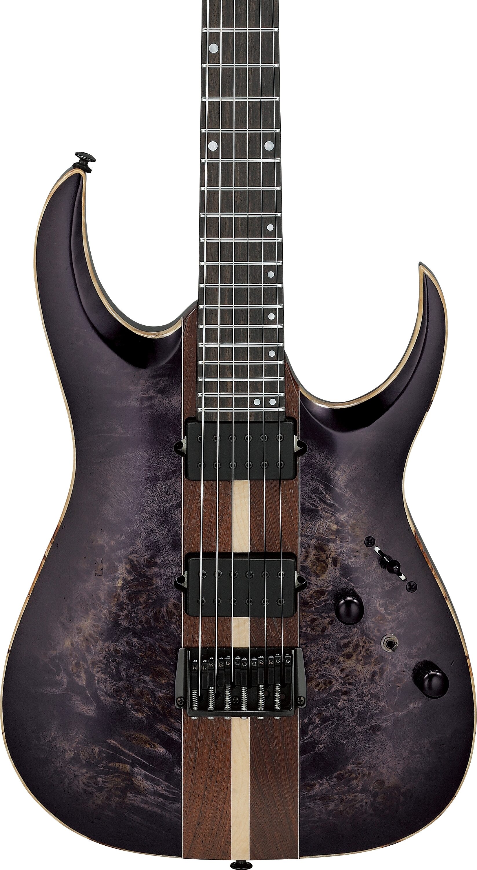 Ibanez RGA21P1PB Premium Electric Guitar (with Gig Bag), Deep Twilight Burst, Action Position Back
