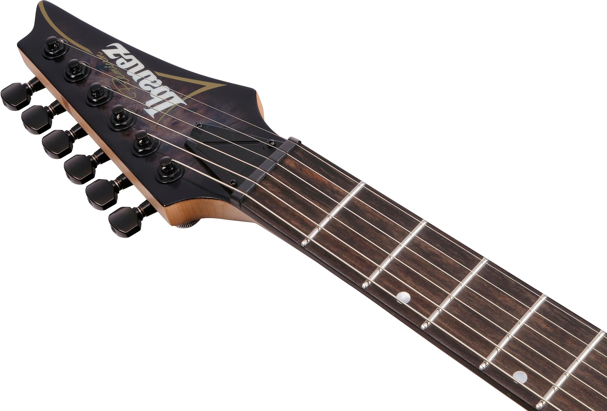 Ibanez RGA21P1PB Premium Electric Guitar (with Gig Bag), Deep Twilight Burst, Action Position Back