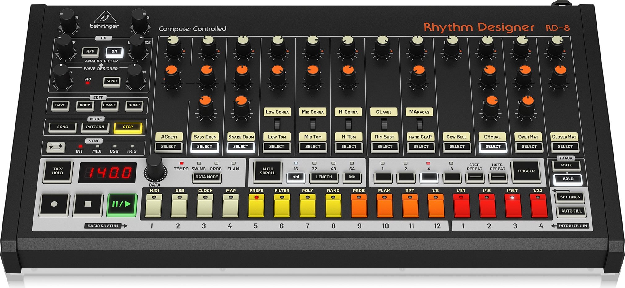Behringer Rhythm Designer RD-8 Classic Analog Drum Machine