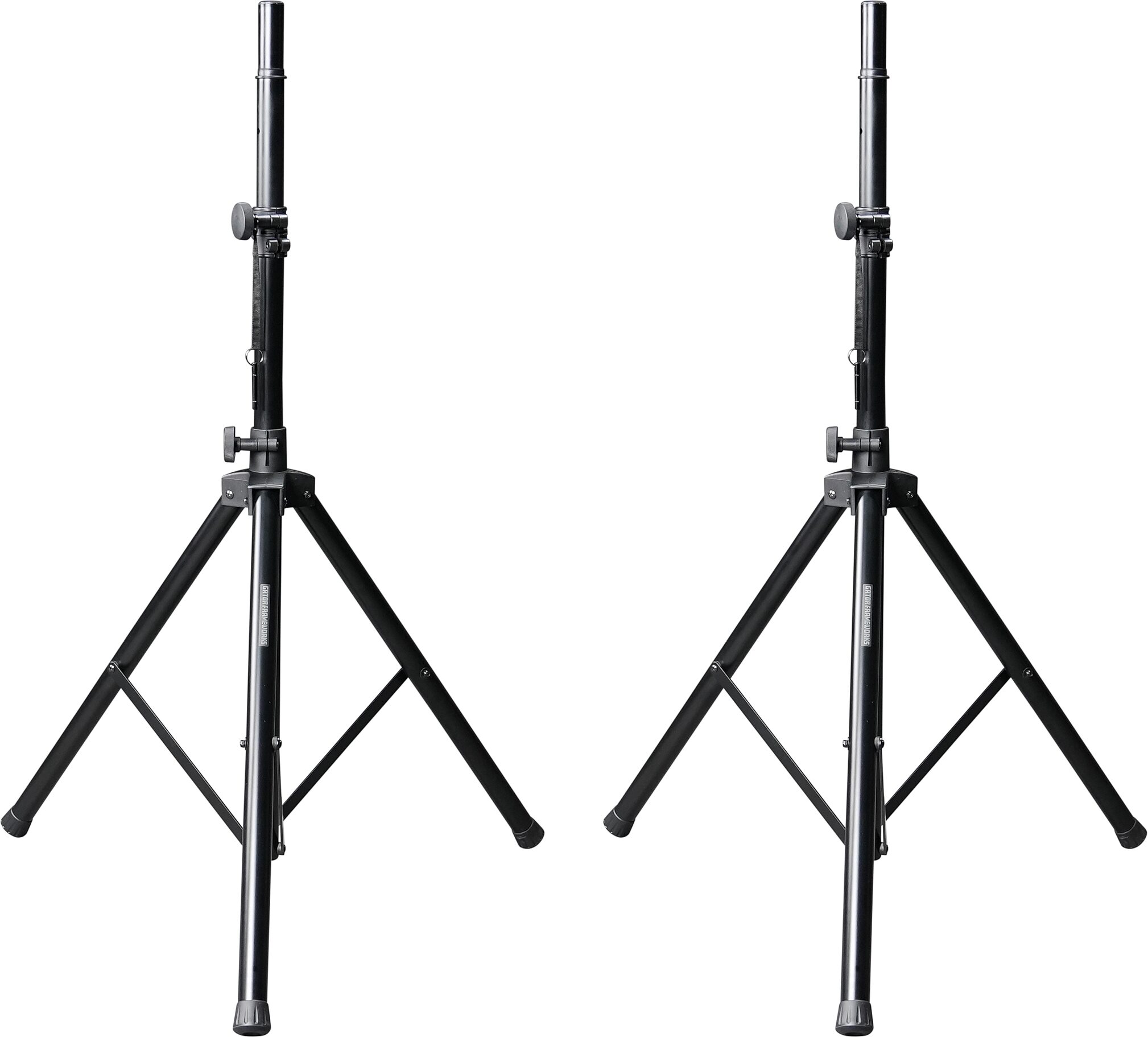 Gator Rok-It Aluminum Tripod Speaker Stand Set (with Gig Bag), New, Action Position Back