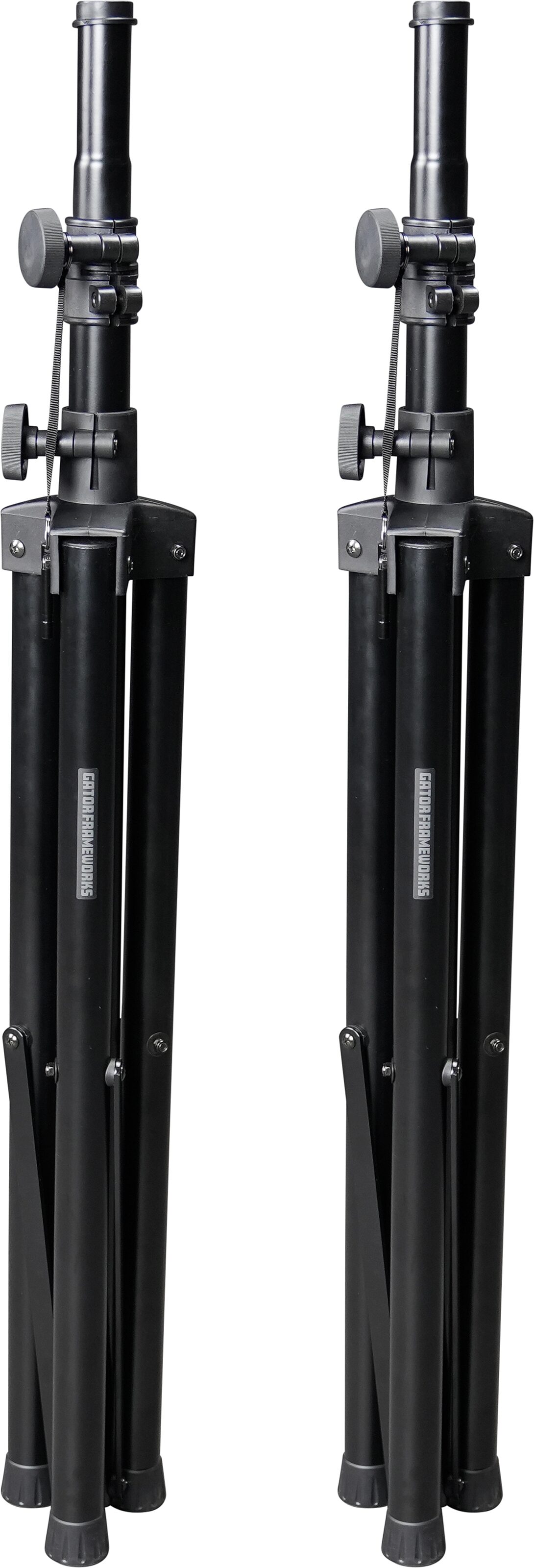 Gator Rok-It Aluminum Tripod Speaker Stand Set (with Gig Bag), New, Action Position Back