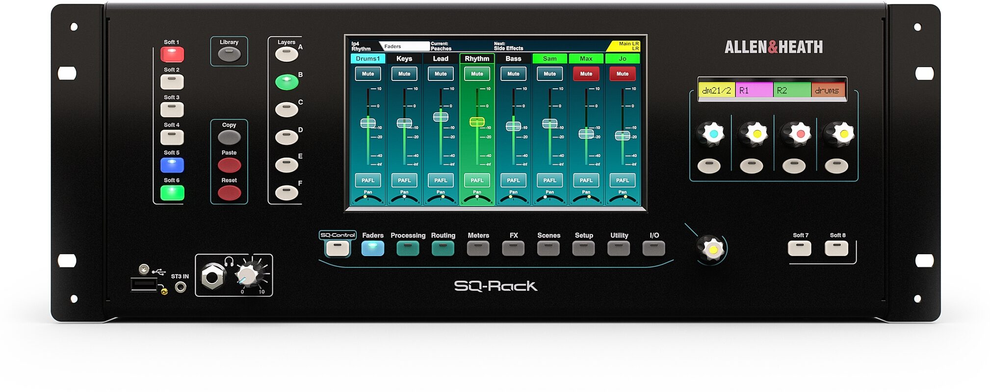 Allen and Heath SQ-Rack Digital Mixer, New, Action Position Back